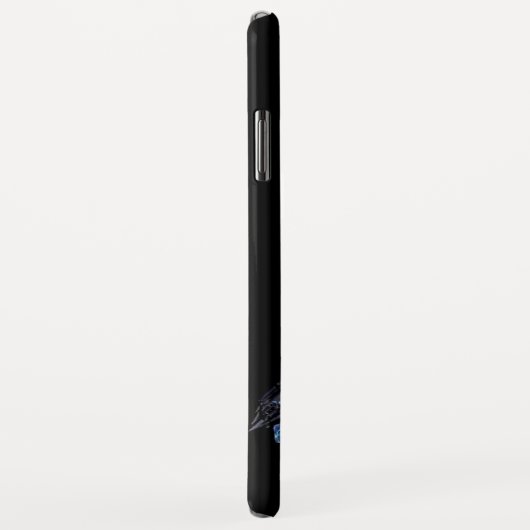 KINGFISHER BLAUE GEMSTONE MONOGRAM Black Case-Mate iPhone Hülle (Hinten/Rechts)