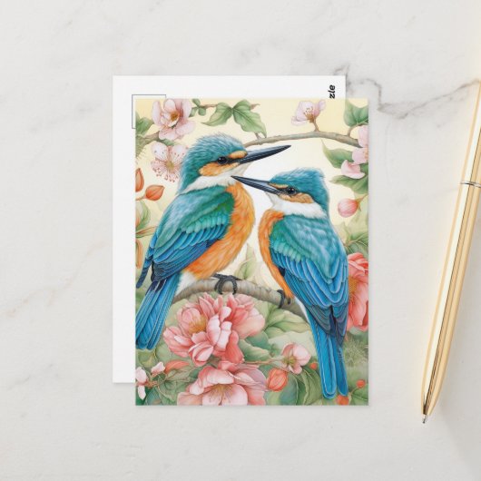 Kingfisher bluebirds postkarte (Vorderseite/Rückseite Beispiel)