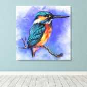 Kingfisher Canvas Print Leinwanddruck (Insitu (Holzboden))