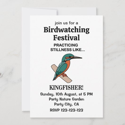 Kingfisher, der die Stille wie Kingfisher praktizi Einladung (Vorderseite)