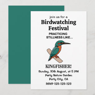 Kingfisher, der die Stille wie Kingfisher praktizi Einladung