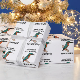 Kingfisher, der die Stille wie Kingfisher praktizi Geschenkpapier