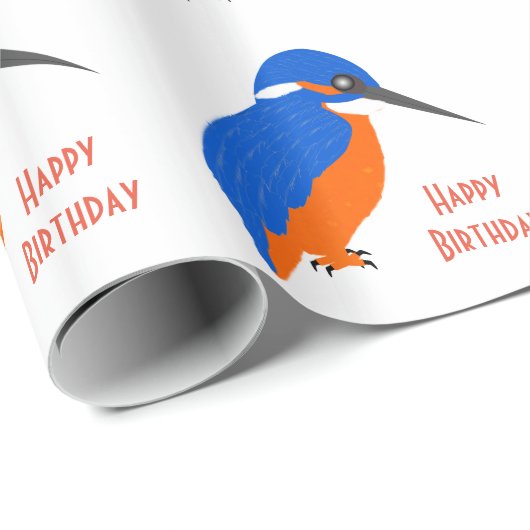 Kingfisher Design Geburtstagsgeschenk Geschenkpapier (Rolleneckpunkt)