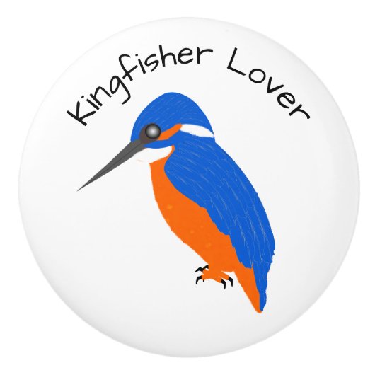 Kingfisher Design Personalised Keramikknauf (Vorderseite)