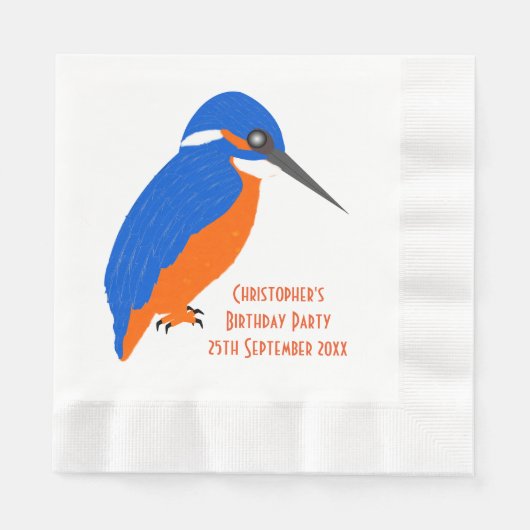 Kingfisher Design Serviette (Vorderseite)