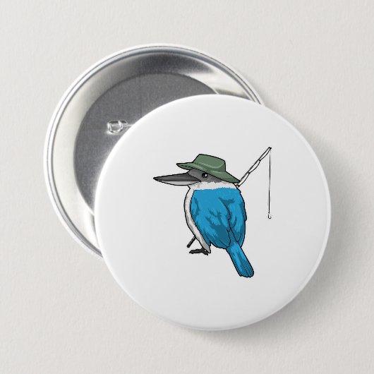 Kingfisher Fisher Angelrute Button (Vorne & Hinten)