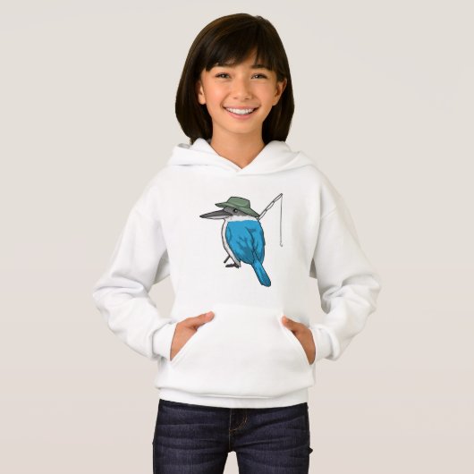 Kingfisher Fisher Angelrute Hoodie (Vorne ganz)