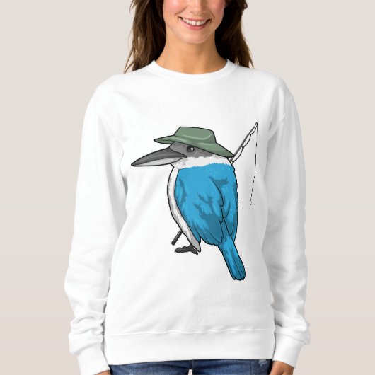 Kingfisher Fisher Angelrute Sweatshirt (Vorderseite)