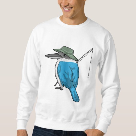 Kingfisher Fisher Angelrute Sweatshirt (Vorderseite)