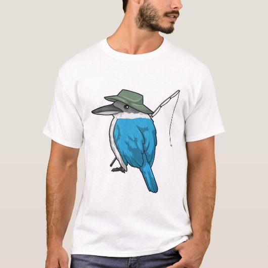 Kingfisher Fisher Angelrute T-Shirt (Vorderseite)