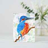 Kingfisher Gewartet für Prey Postkarte (Stehend Vorderseite)