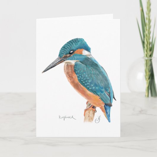 Kingfisher Greeting Card Karte (Vorderseite)