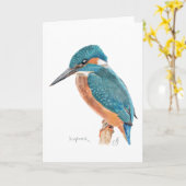 Kingfisher Greeting Card Karte (Gelbe Blume)