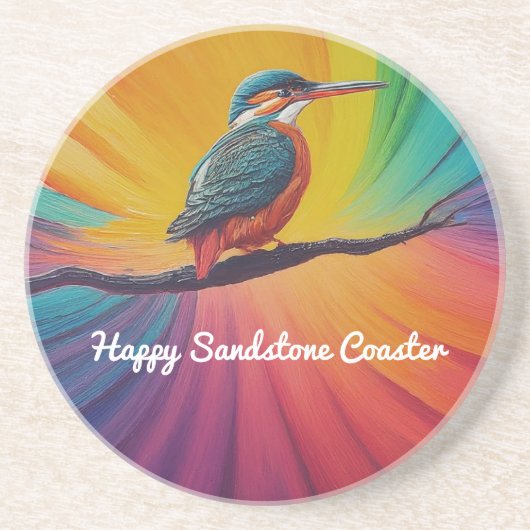 Kingfisher Happy Sandstone Getränkeuntersetzer (Vorne)