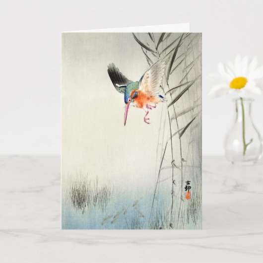 Kingfisher Hunting - Ohara Koson - Vintage Kunst Karte (Kleine Pflanze)