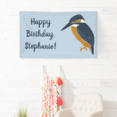 Kingfisher Illustration Bird Lovers Party Banner (Insitu)