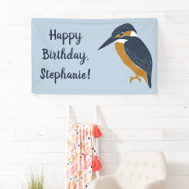 Kingfisher Illustration Bird Lovers Party Banner