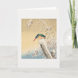 Kingfisher im Schnee Karte