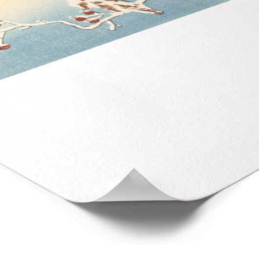 Kingfisher im Schnee Poster (Ecke)