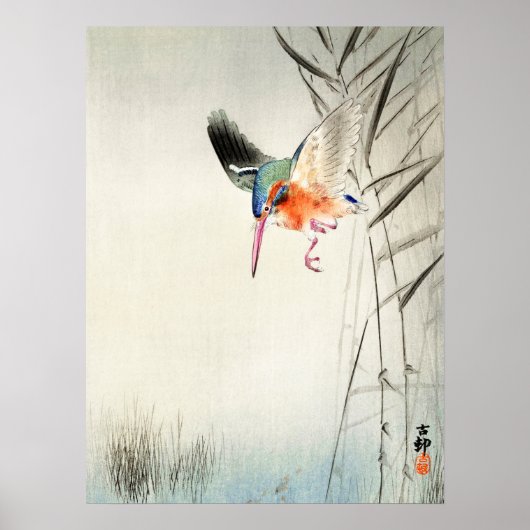 Kingfisher Jagd - Ohara Koson - Vintag Art. 18A Poster (Vorne)