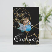 Kingfisher le fatine del Natale Merristmas I Einladung (Stehend Vorderseite)