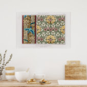 Kingfisher, Libellen und blühende Rushes Poster (Küche)