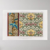 Kingfisher, Libellen und blühende Rushes Poster (Vorne)