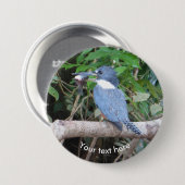 Kingfisher mit Fisch aus Costa Rica Button (Vorne & Hinten)