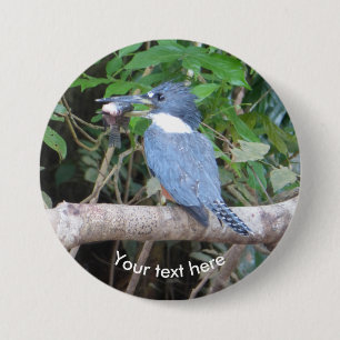 Kingfisher mit Fisch aus Costa Rica Button
