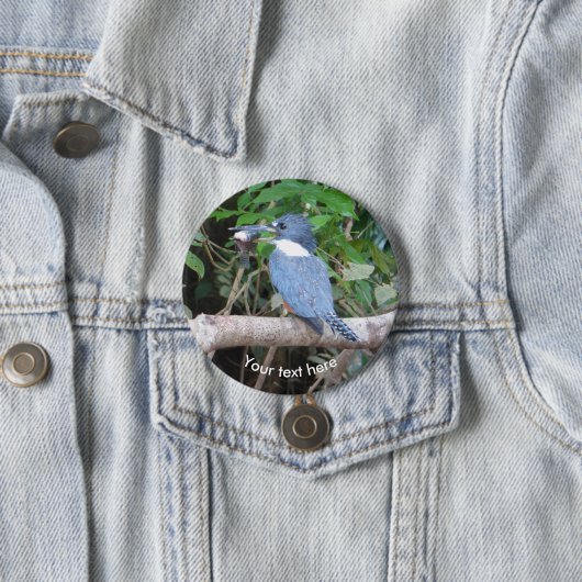 Kingfisher mit Fisch aus Costa Rica Button (Beispiel)