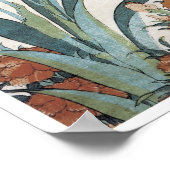 Kingfisher mit Ire, Hokusai, 1834 Poster (Ecke)