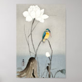 Kingfisher mit Lotus Blume - Ohara Koson - 12 Poster (Vorne)