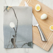 Kingfisher mit Lotus Blume - Ohara Koson - Geschirrtuch (Viertel Falte)