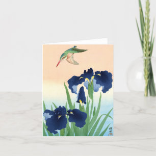 Kingfisher Oires von Ohara Koson Dankeskarte