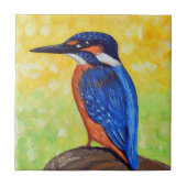 Kingfisher Painting Fliese (Vorderseite)