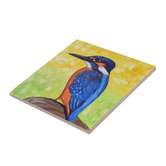 Kingfisher Painting Fliese (Seite)