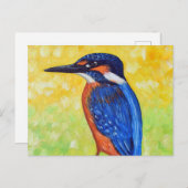 Kingfisher Painting Postcard Postkarte (Vorne/Hinten)