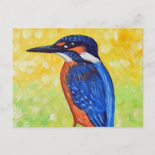 Kingfisher Painting Postcard Postkarte (Vorderseite)