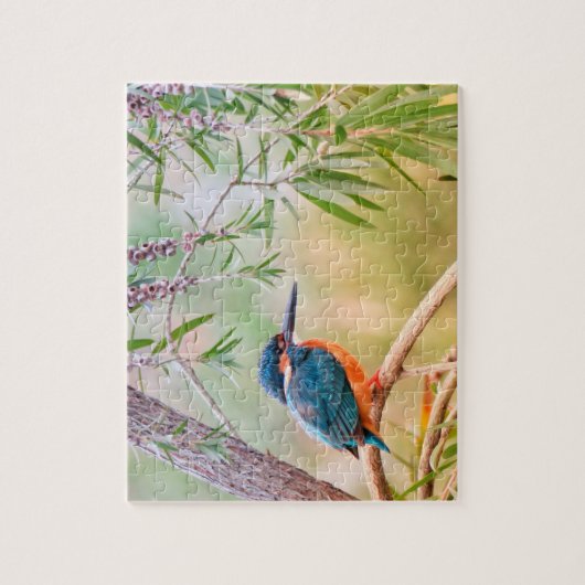 Kingfisher Perched auf Branch Puzzle (Vertikal)