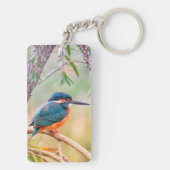 Kingfisher Perched auf Branch Schlüsselanhänger (Rückseite)