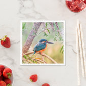 Kingfisher Perched auf Branch Serviette (Beispiel)
