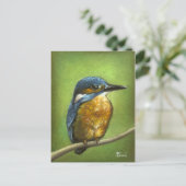Kingfisher Postkarte (Stehend Vorderseite)