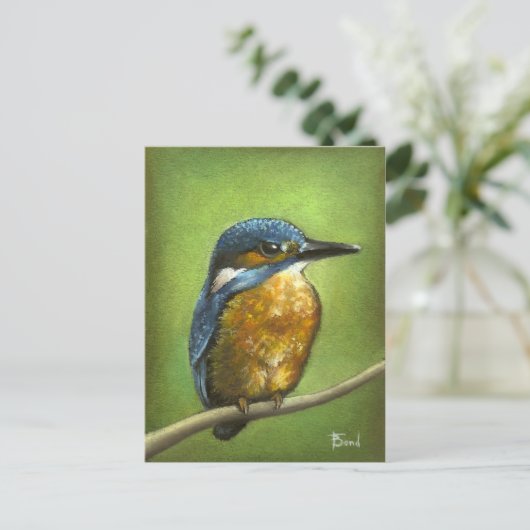 Kingfisher Postkarte (Stehend Vorderseite)