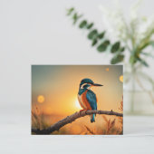 Kingfisher Postkarte (Stehend Vorderseite)