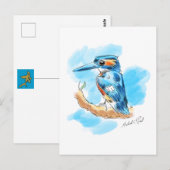 Kingfisher Postkarte (Vorne/Hinten)