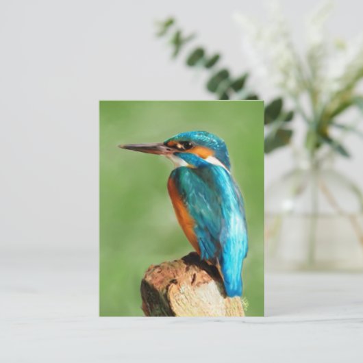 Kingfisher Postkarte (Stehend Vorderseite)