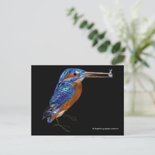 KINGFISHER POSTKARTE (Stehend Vorderseite)