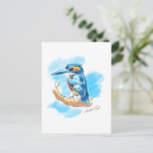 Kingfisher Postkarte (Stehend Vorderseite)