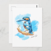 Kingfisher Postkarte (Vorne/Hinten)