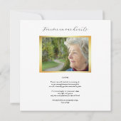  Kingfisher Purple Irises Celebration of Life Einladung (Rückseite)